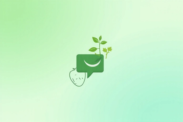 Símbolo de comunicación moderno sobre un fondo saludable